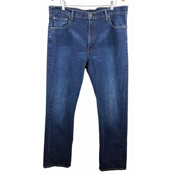 Levi's 505 Men's 40x32 Regular Fit Straight Leg‎ Blue Denim Stretch