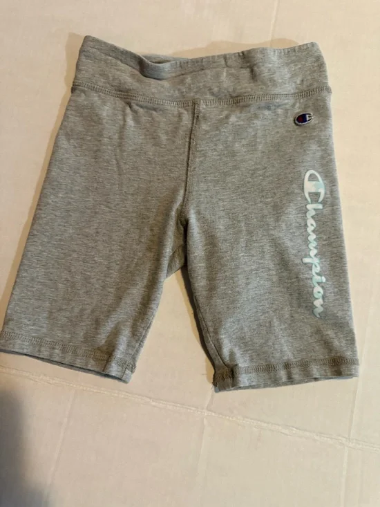 Champion Gray Kids Sweatshorts with Script Logo