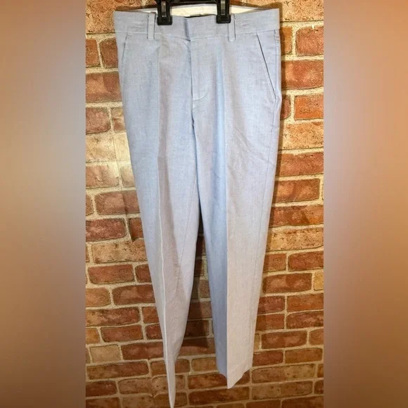Tommy Hilfiger Boys Light Blue Oxford Dress Pants