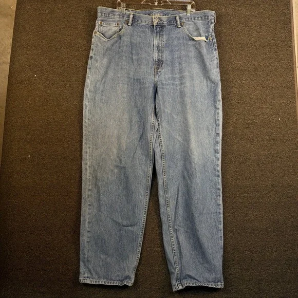 Levis 560 Comfort Fit Jeans Mens 42x34 Blue Medium Wash Baggy Tapered Denim