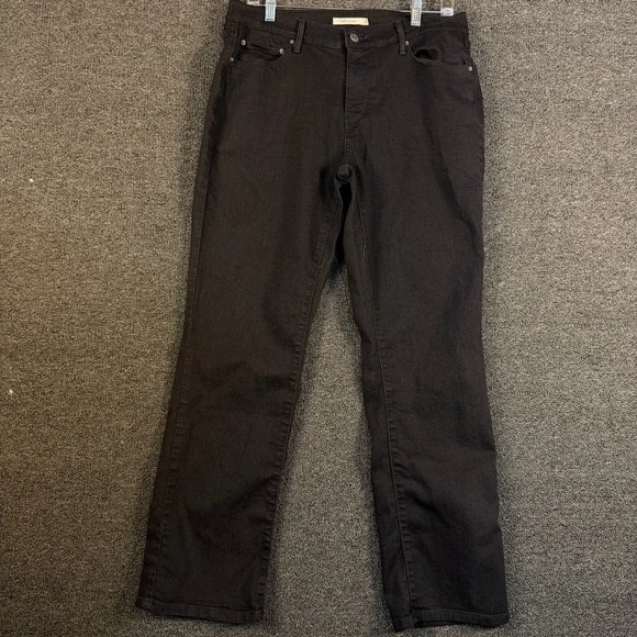 Levis 505 Straight Leg Jeans Mens 30x30 Black Denim Pants 15505-0120
