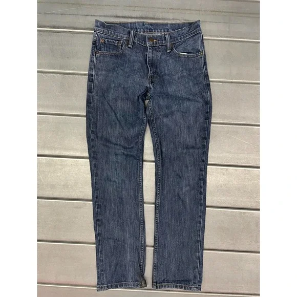 Levis‎ 511 Jeans Mens 30X30 Blue Medium Wash Denim Straight Leg Stretch
