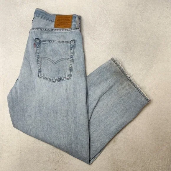 Levis 578 Jeans Mens 36x30 Blue Light Relaxed Premium Baggy Loose Distressed