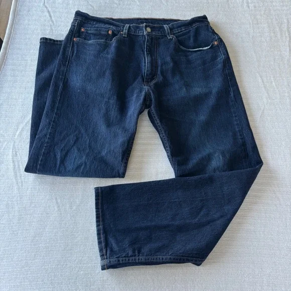 Levis 505 Regular Fit Straight Leg Dark Wash Jeans‎ Mens 36x30 00505-2018
