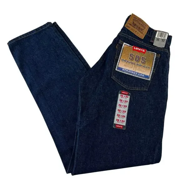 Levi's 505 Vintage Blue Jeans Orange Tab Deadstock Men's size 30X32 Straight Leg