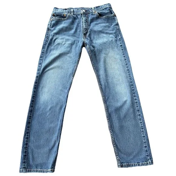 Levi’s 505 Jeans Mens 36x32 Straight Leg Denim Vintage Faded Workwear Red Tab