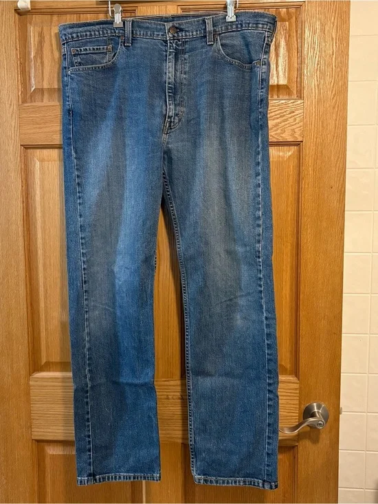 Levi’s 505 Regular Fit Straight Leg Blue Jeans Denim Men’s 40X34