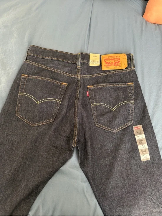 Levi's Men's 501 stretch 33x34 Jeans in Dark Indigo