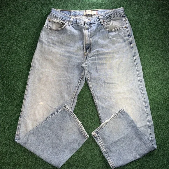 Levi's 550 Relaxed Fit Jeans 36x32 Baggy Tapered Light Wash Denim Y2K Grunge