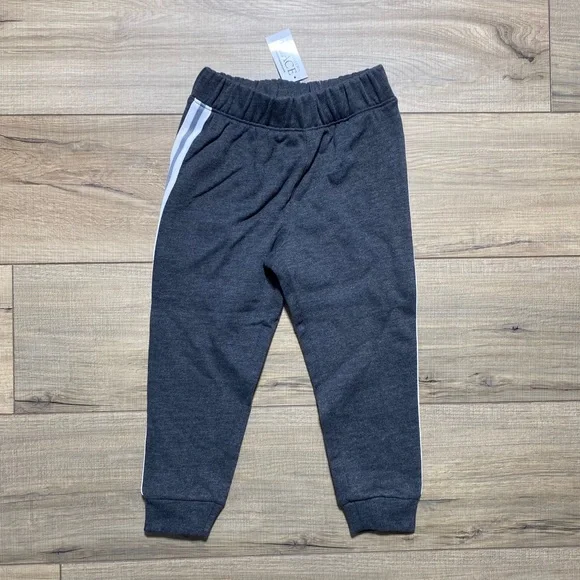 The Childrens Place Boys Sweatpants With White Trim On Legs‎ Size 3T Gray