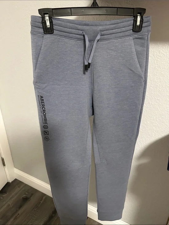 Abercrombie & Fitch Boys Light Blue Heather Jogger Sweatpants
