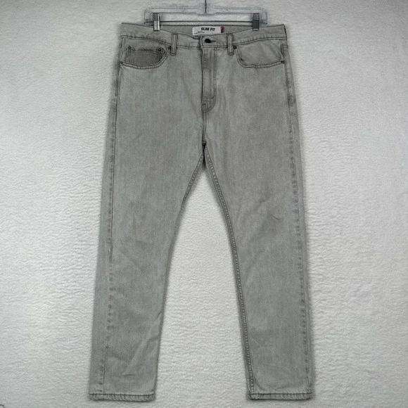 Levi's‎ Jeans Mens 36x30 Gray Denim 511 Slim Fit Straight Light Wash Stretch