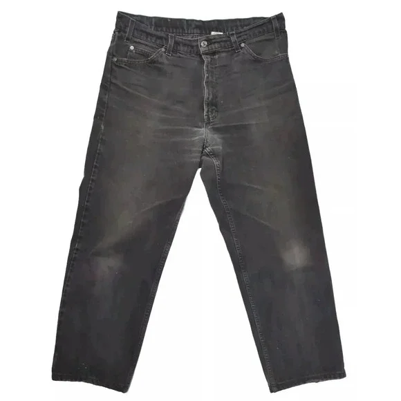 Levi's 550 Jeans Men's 36x30 (Actual 36x28) Black Orange Tab Faded‎ Vintage