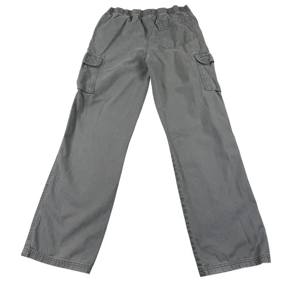 Place Boys Cargo Pants Size 16 Gray Pull On Elastic Waist Utility Straight Leg