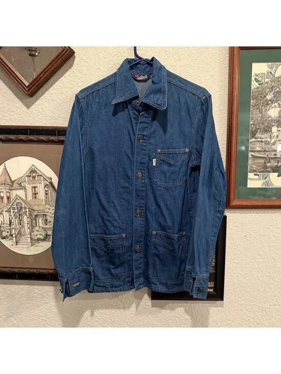 Vintage Levi’s Fresh Produce Denim Harrington Bomber Jacket Size Mens Medium