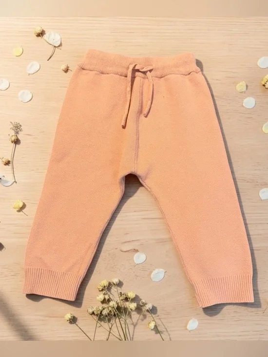 NEW! Baby Sprouts Salmon Pink Knit Jogger Pants for Kids