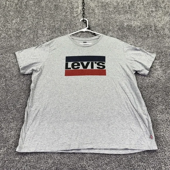 Levi's Shirt Mens XL Gray Short Sleeve Logo Graphic Tee Tagless Casual