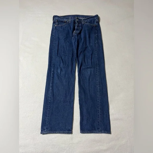 Levis 501‎ Mens 32x30 Actual 31x28 Straight Leg Button Fly Blue Denim Jeans