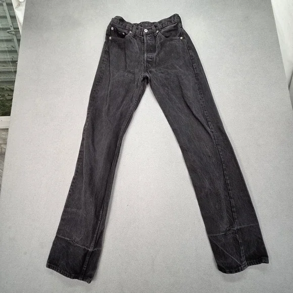 VTG‎ Levis 501 Jeans Mens Gray Made In USA Button Fly Straight 90s Fits 24x32