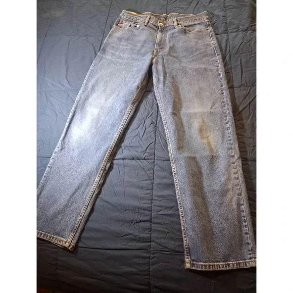 Levis 550 Relaxed Fit Jeans Mens 34x30‎ Medium Wash Blue Denim Tapered Leg