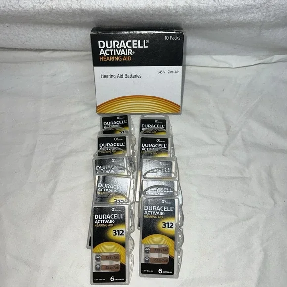 Duracell ActivAir Hearing Aid Batteries 10 Packs Of 6 Each Exp 11/2022