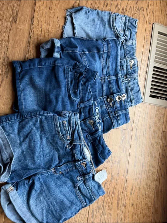 abercrombie kids denim shorts set - blue shades
