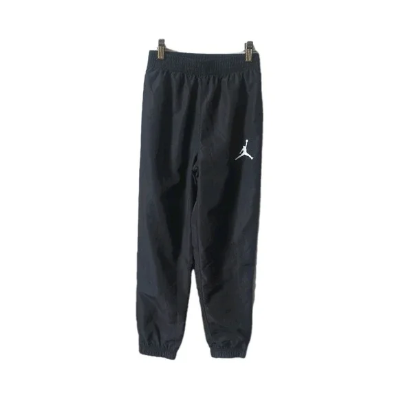 Jordan Jumpman Boys Black Jogger Pants Pull-On Mesh Elastic Waist S 23