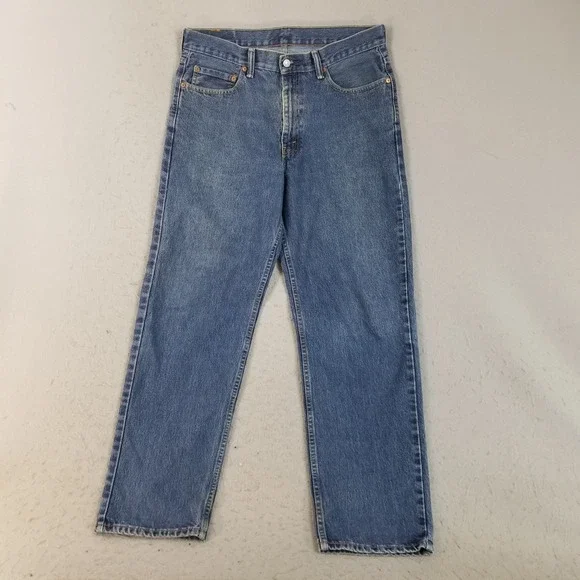 Levi's Jeans Mens 34x32 Blue 550 Relaxed‎ Fit Tapered Leg 100% Cotton Denim
