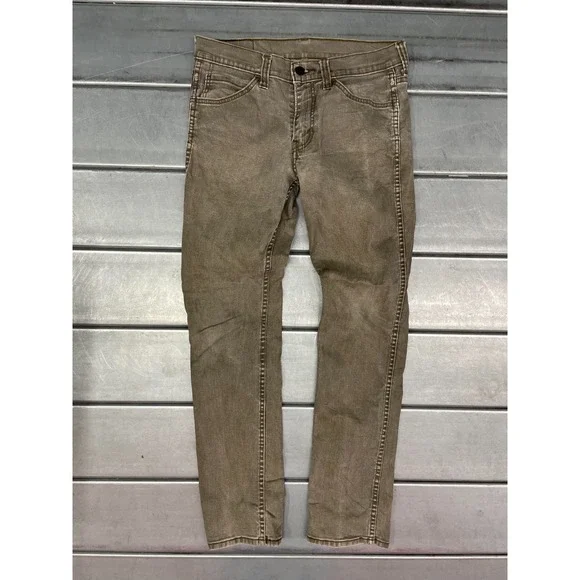 Levis 511 Jeans Mens 30X31 Brown Medium‎ Wash Denim Slim Straight Fit Faded