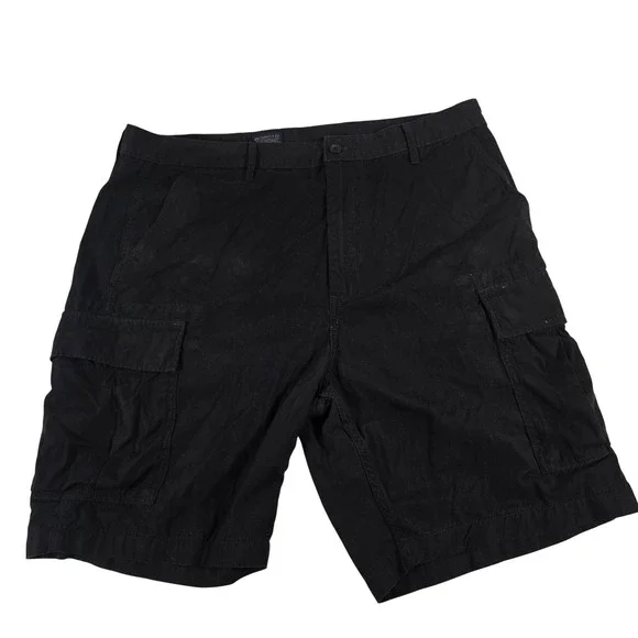Levi Strauss & Co Mens Black Cargo Shorts Size 40‎ Cotton Utility PC9-23251-0013