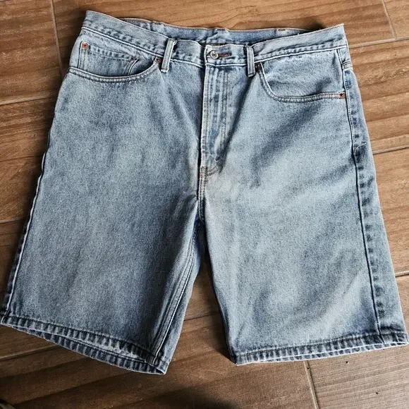 Levi's 505 Jean Shorts Mens 38 Blue Regular Fit Denim 100% Cotton