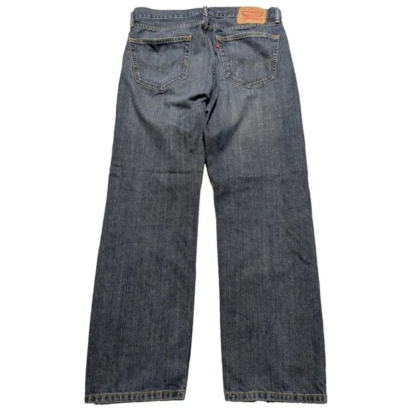 LEVIS 505 RED TAB -‎ Men 34X30 Regular Straight Denim Blue Jeans