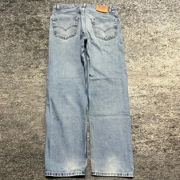 Vintage 90s Levi's 505 Jeans Mens 34x30 Blue Regular Fit Straight Leg‎ Denim