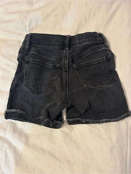 Old Navy Black Denim Frayed Hem Jean Shorts