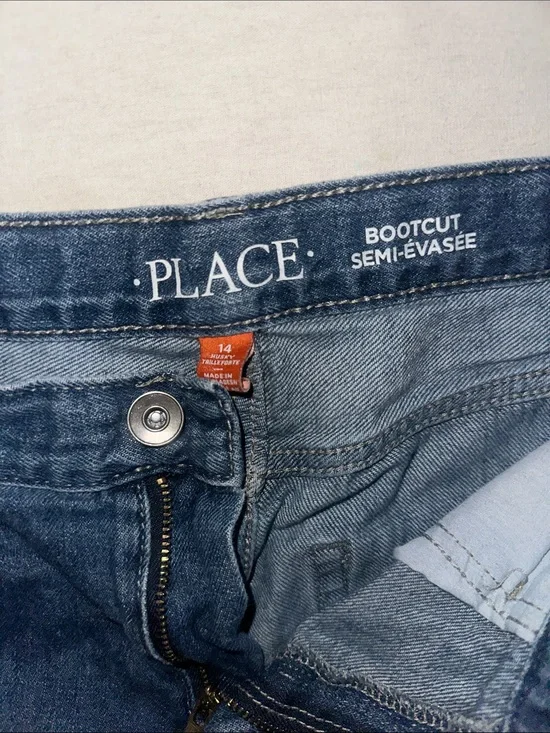 Place Kids' Size 14 Blue Distressed Denim Jeans