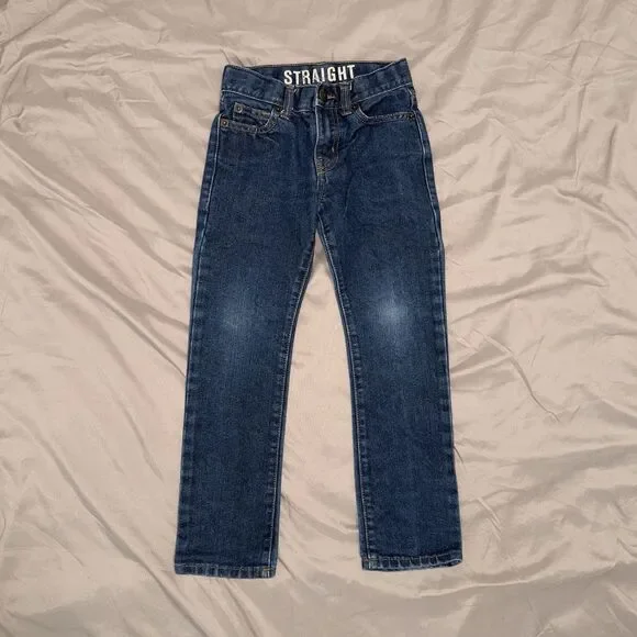 Crazy 8 Boys Straight Leg Blue Medium Wash Denim Jeans Size 6 Slim Adjustable