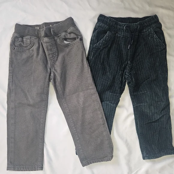 Set Of Two Boys Pants- 1 Cozy Lined, 1 Classic- 3T