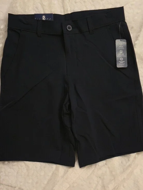 NWT Boys  IZOD Performance 14 Regular Performance  Navy Stretch Shorts
