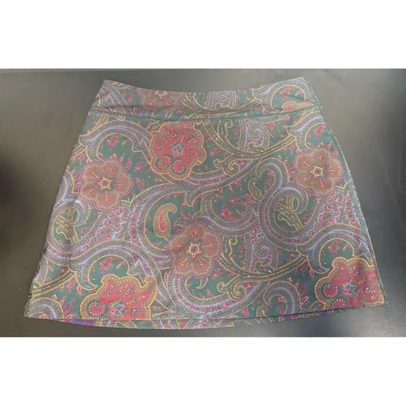 Polo Ralph Lauren Girls Skort XL 16 Paisley Print Athleisure Golf Preppy Boho