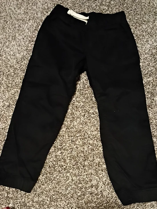Cat & Jack Black Sweat Joggers with White Drawcord