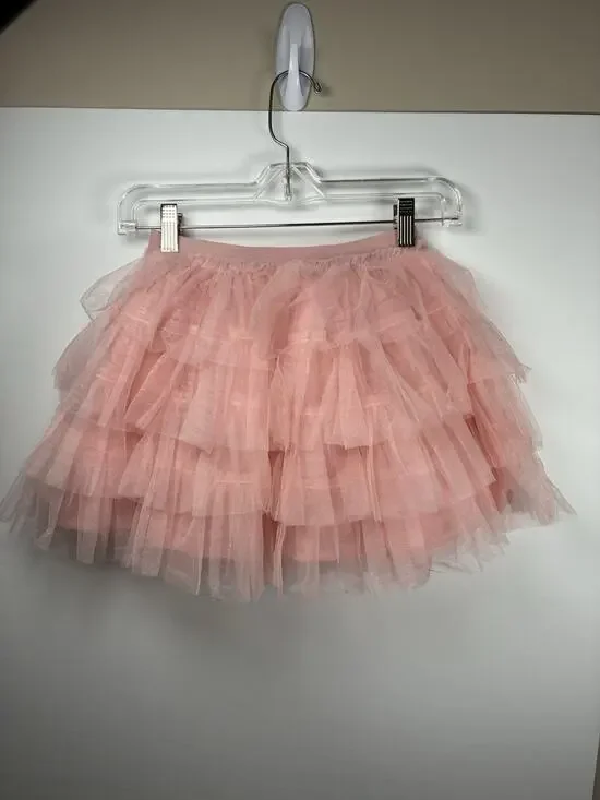 Gap x LoveShackFancy Girls M 8-9 NWT Pink Tulle Tiered Tutu Skirt Coquette