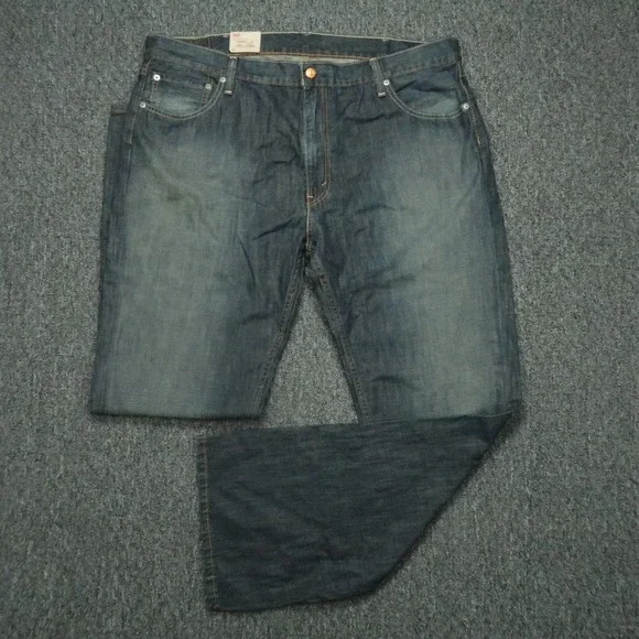 Levis Jeans Mens 42x32 Blue 527 Slim Bootcut 5 Pocket Denim‎