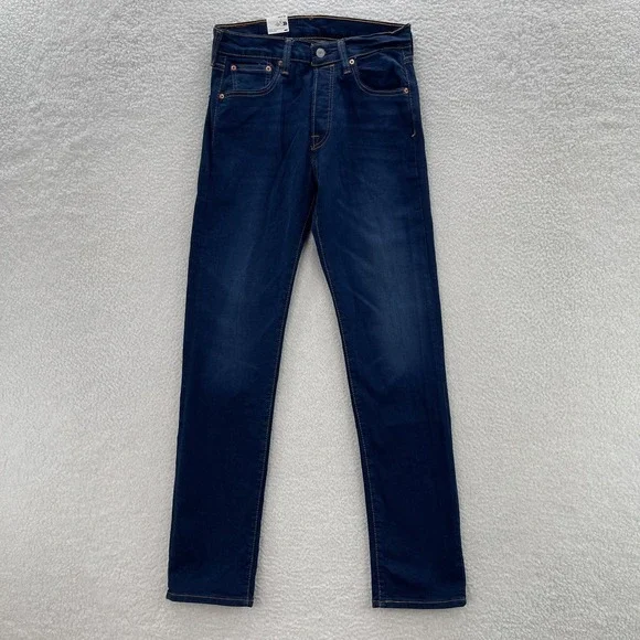 Levis 501 Jeans Mens 30x34 Blue Original Fit Straight Dark Wash Indigo Denim