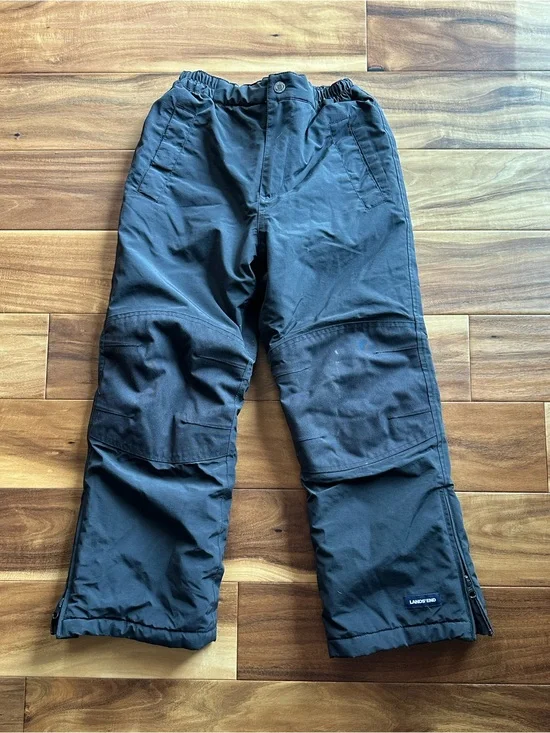 Lands' End Black Kids Snow Ski Pants size 8