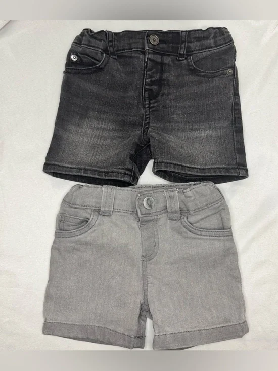 2-Pairs of Toddler Shorts Black & Gray