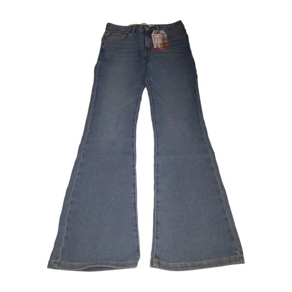 Levi's Girl's 726 Flare High-Rise Slim Wide Leg Jeans  Blue New Size 12
