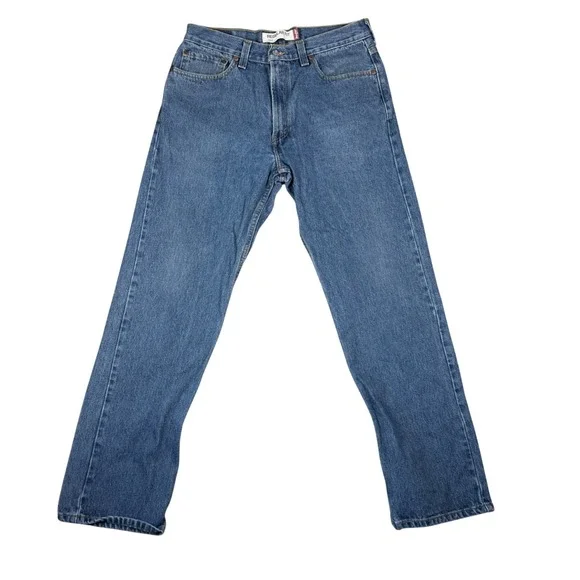 VTG Levis 505 Regular Fit Mens Jeans 34x32 Medium Wash Blue Straight Leg Denim