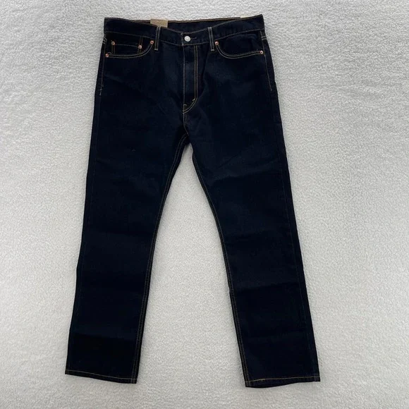 Levis 513 Jeans Mens 36x30 Blue Slim Straight Jeans Dark Wash Denim Cowboy