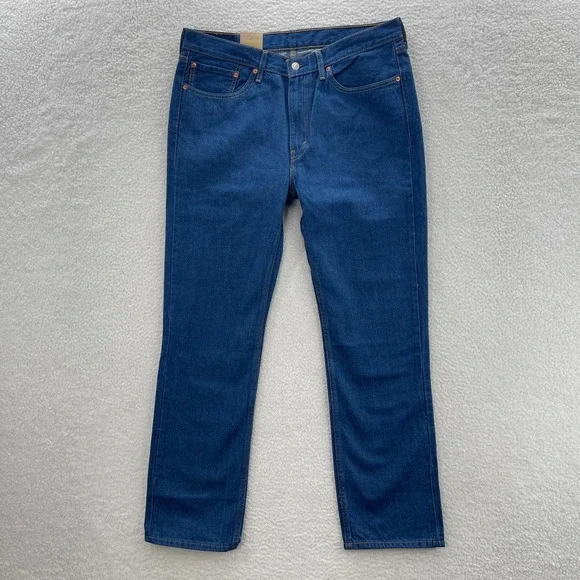 Levis Jeans Mens 36x32 Blue 514 Straight Fit Dark Wash Denim Casual 90s Normcore