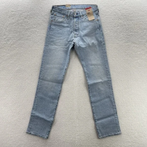 Levis 501 Jeans Mens 29x34 Blue Original Fit Straight Denim Casual 90s Cowboy
